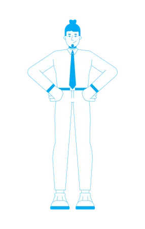 Stilvoller Geschäftsmann mit Frisur  Illustration