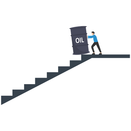 Actions d'une compagnie pétrolière  Illustration