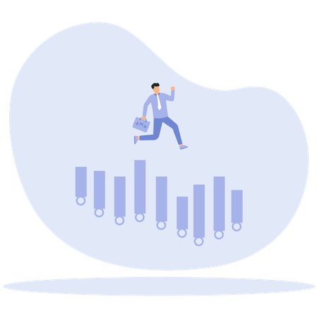 Stock Exchange games and Rises to stock market investing in currency and company shares  Illustration