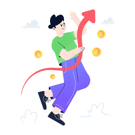 Stock growth  Illustration