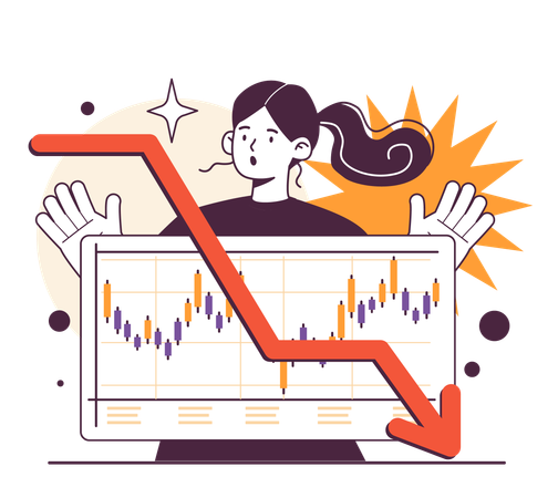 Stock indices depreciation as a recession indicator  Illustration