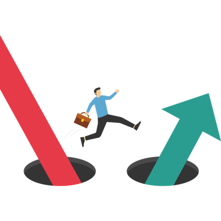 Stock market adjustment  Illustration