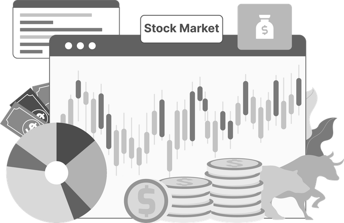 Stock Market analysis  Illustration