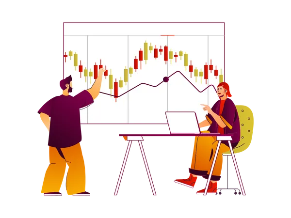 Stock market analysis  Illustration