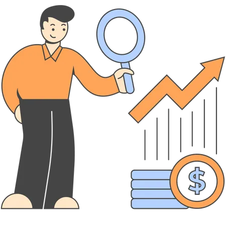 Stock Market analysis by manager  Illustration