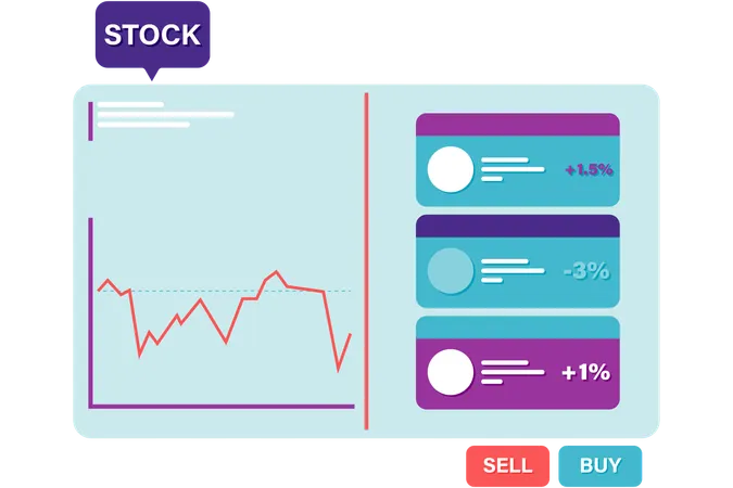 Stock market analysis  Illustration