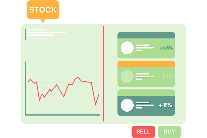 Stock market analysis  Illustration