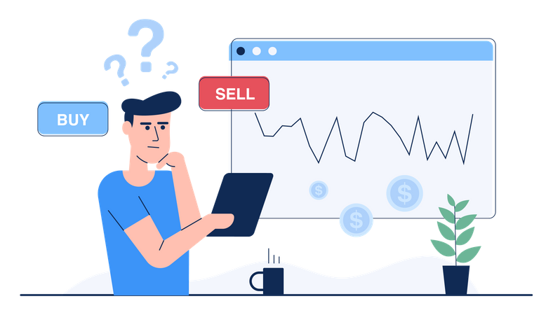 Stock market analysis  Illustration