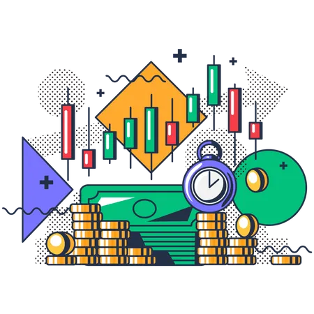 Stock market analysis  Illustration