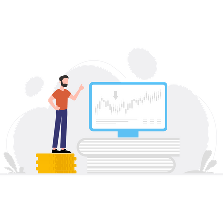 Stock market analysis  Illustration