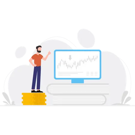 Stock market analysis  Illustration