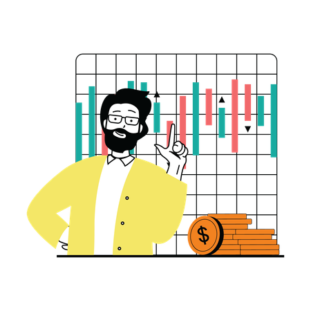 Stock market analysis  Illustration