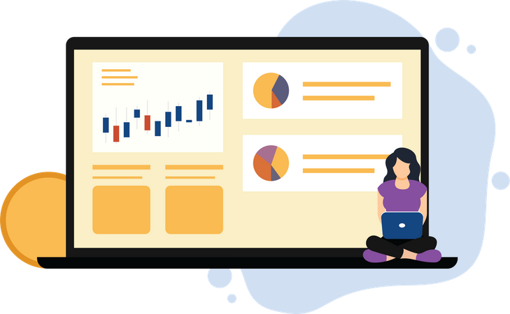 Stock market analysis  Illustration