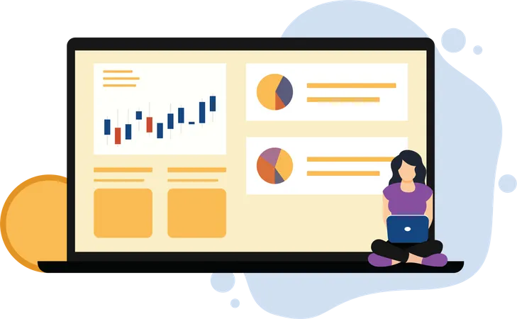 Stock market analysis  Illustration