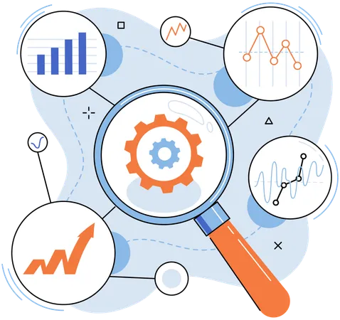 Stock market analysis  Illustration