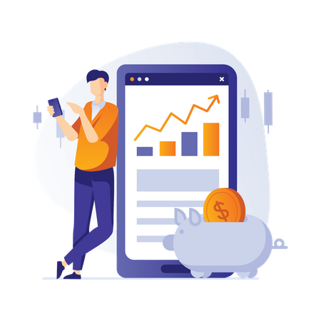 Stock market analysis  Illustration