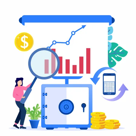 Stock market analytics  Illustration