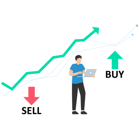 Stock Market and Exchange  Illustration