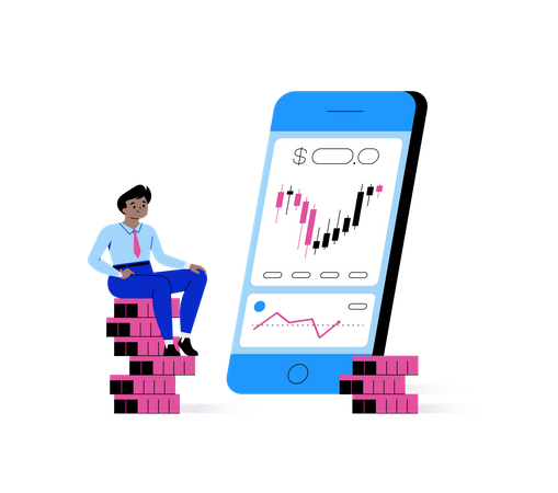 Stock Market App  Illustration