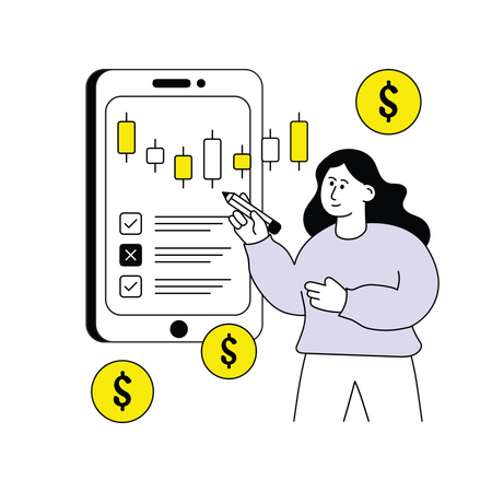 Stock Market App  Illustration