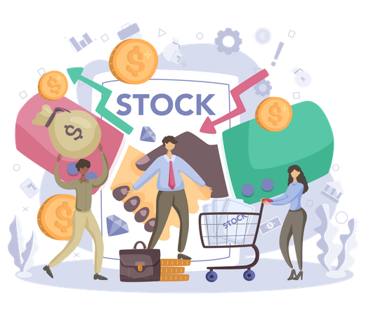 Stock market consultation  Illustration