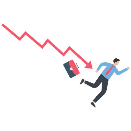 Stock market crash  Illustration