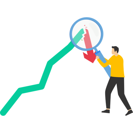 Stock market decline  Illustration