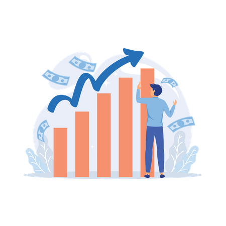 Stock market income  Illustration