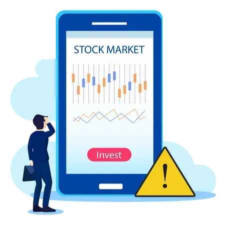Modern Flat Design Of Investing In The Stock Market People Trading Stock Online Flat Style Vector Template Suitable For Web Landing Page Background 일러스트레이션