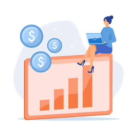 Stock Market Investing  Illustration