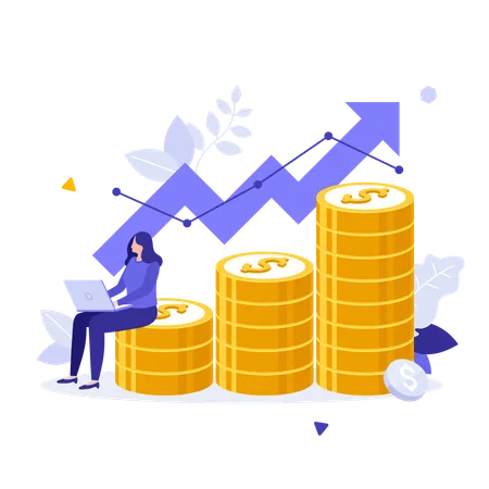 Stock Market Investment  Illustration