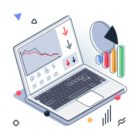 Stock Market Investment Loss  Illustration