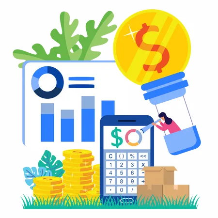 Stock market invetment  Illustration