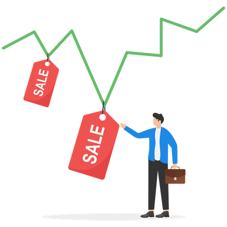 Stock market is on sale  Illustration