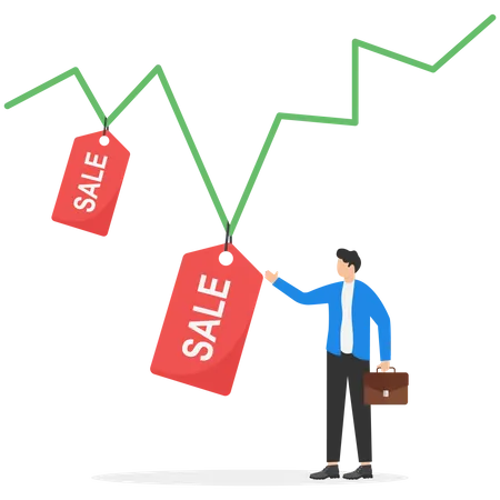 Stock market is on sale  Illustration