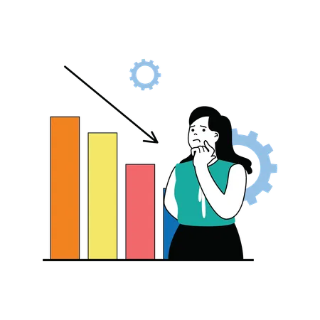 Stock market loss  Illustration