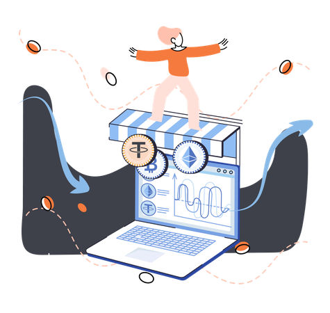 Stock market open-source program  Illustration