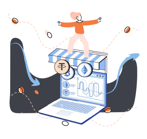 Stock market open-source program  Illustration