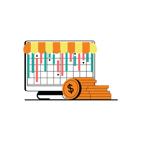 Stock market platform  Illustration