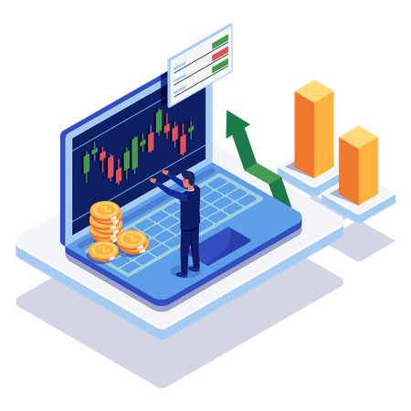 Stock market profit assumption  일러스트레이션