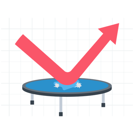 Stock market rebound  Illustration