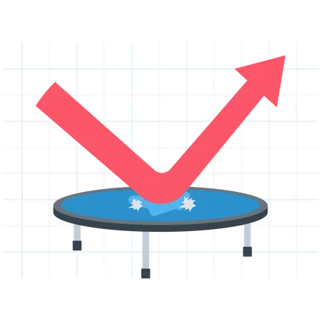 Stock market rebound  Illustration