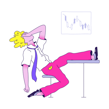 Stock market trading Illustration