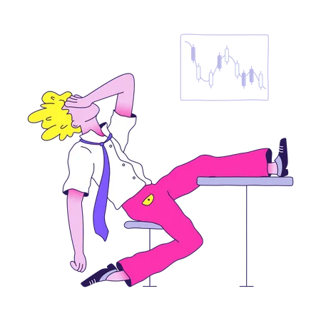 Stock market trading Illustration