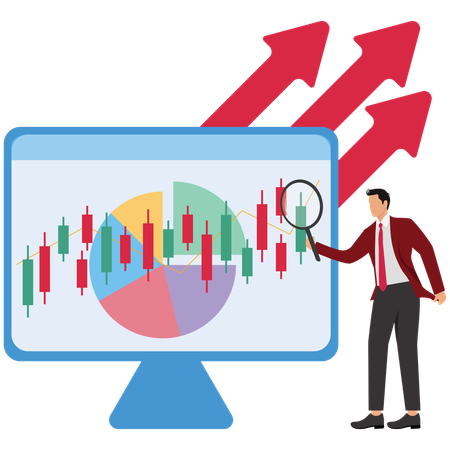 Stock Market Trading and Financial Analysis  Illustration