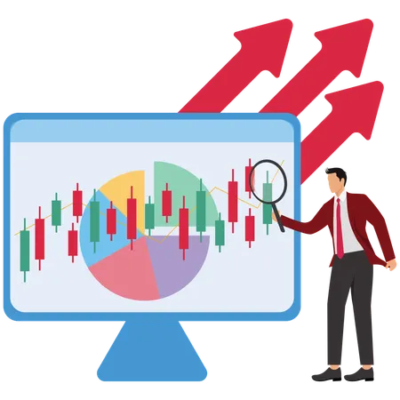 Stock Market Trading and Financial Analysis  Illustration
