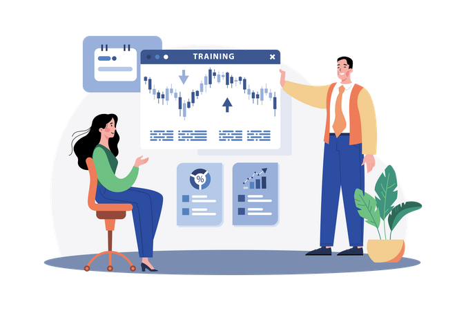 Stock Market trading  Illustration