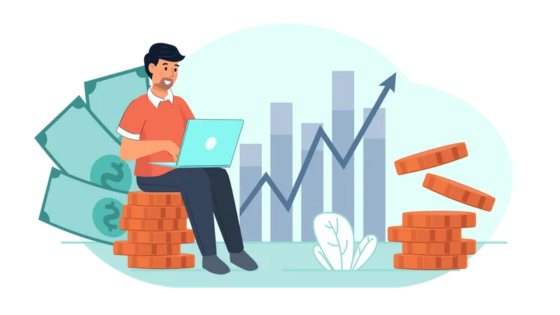 Stock Market trading  Illustration