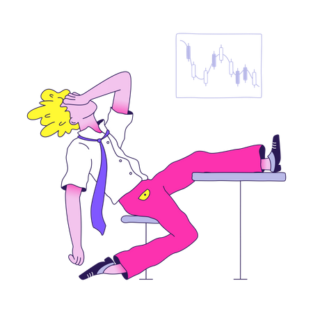 Stock market trading  Illustration