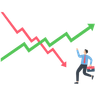 stock market down illustration